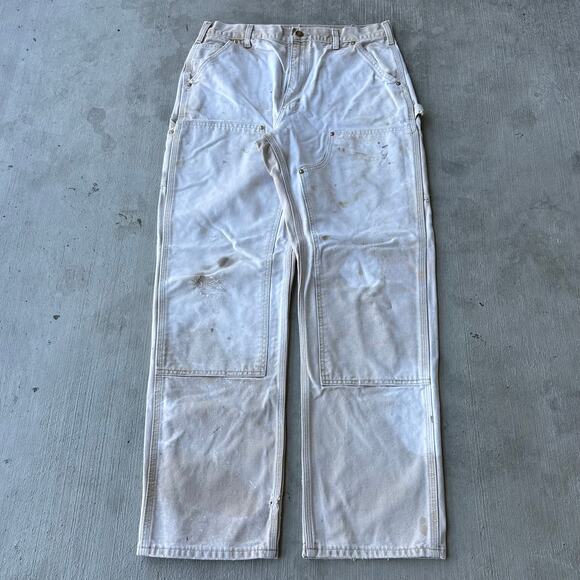 Vintage Y2K Carhartt brown double knee work wear carpenter pants - Picture 1 of 7